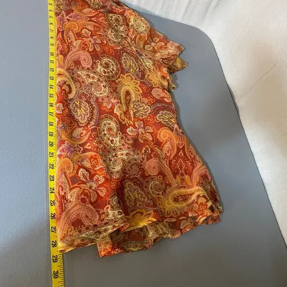 Vintage New York Co Womens 100% Silk Babydoll Top Size 3X Fairy Lace Trim Mesh - Picture 10 of 11